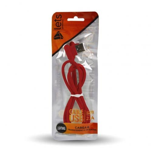 CABLE USB MOD20 - ELE - IPH - ROJO