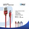 CABLE USB MOD 51 - JEAN ONLY - V8 - ROJO - Imagen 4