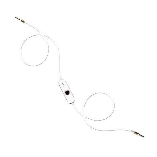 CABLE AUX 3,5 MOD10 - CON MIC - BLANCO - Imagen 2