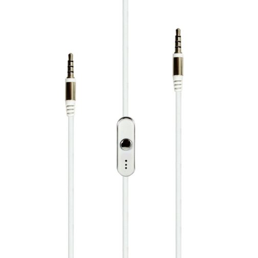CABLE AUX 3,5 MOD10 - CON MIC - BLANCO - Imagen 3