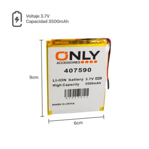 BATERIA DE TABLET 407590  - 3500mAh - 9 x 6.5 cm