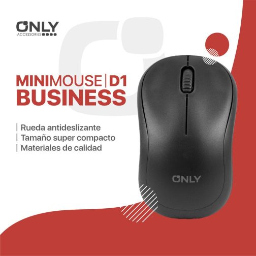 MOUSE CON CABLE MOD D1 NEGRO - ONLY - Imagen 4