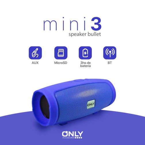 PARLANTE SMALL MOD MINI3 - AZUL - Imagen 4