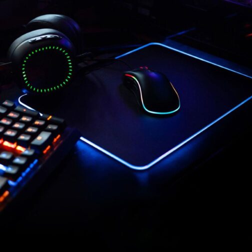 MOUSE PAD GAMER MOD MP-01 CON LUZ - 35 CM - GAMING GODS - Imagen 3