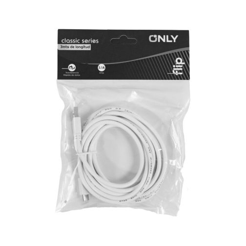 CABLE USB MOD 72 - ONLY - TIPO C - 3 MTS