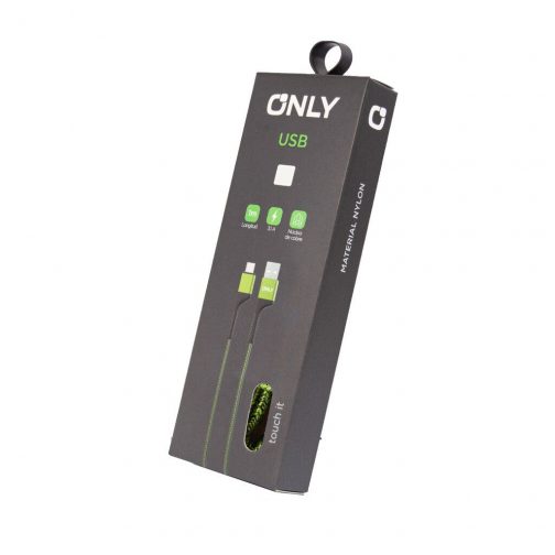 CABLE USB MOD 58 - TEXTIL ONLY - V8 - VERDE
