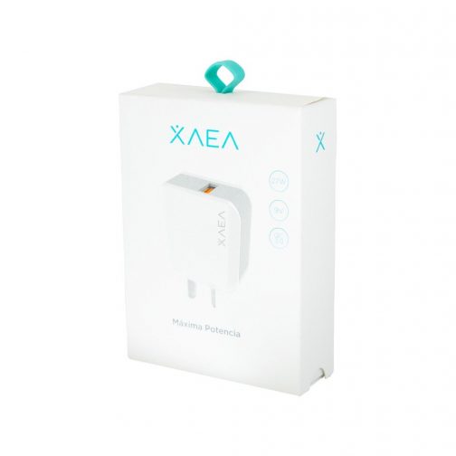 CARGADOR 220V XAEA MOD 10 - 9V - 27W - 1 USB + CABLE TIPO C - BLANCO