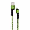 CABLE USB MOD 59 - TEXTIL ONLY - LIGHTNING - VERDE - Imagen 2