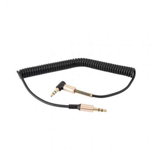 CABLE AUX 3,5 MOD69 - 1,8 METROS - ESPIRAL - NEGRO - Imagen 2