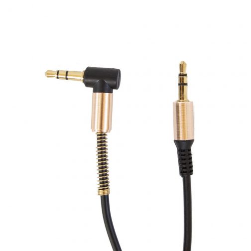 CABLE AUX 3,5 MOD69 - 1,8 METROS - ESPIRAL - NEGRO - Imagen 3