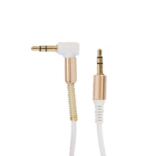 CABLE AUX 3,5 MOD69 - 1,8 METROS - ESPIRAL - BLANCO - Imagen 3