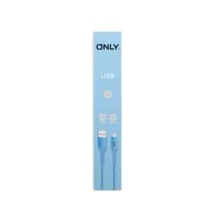 CABLE USB MOD 118 ECO LISO 2 - ONLY - V8 - AZUL