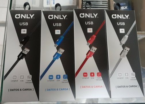 CABLE USB MOD 42 - V8 3,1 AMPER - NEGRO - Imagen 3