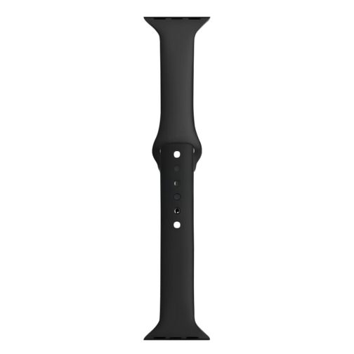 MALLA RELOJ MODS-752 SILICONA LISA 38 - ST - NEGRO