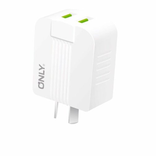 CARGADOR 220V MODO-006 - 2USB - ONLY PREMIUM- BLANCO - Imagen 2