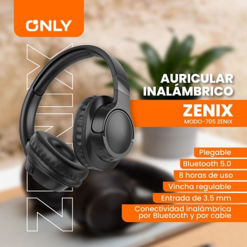 AURICULAR BT MODO-705 ZENIX - ONLY - BLANCO - Imagen 4