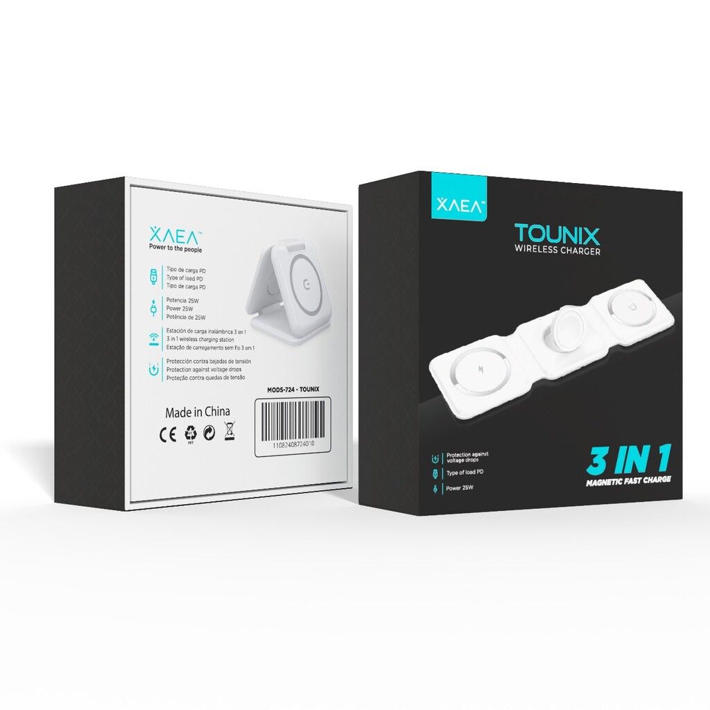 CARGADOR WIRELESS MODS-724 TOUNIX - XAEA - BLANCO