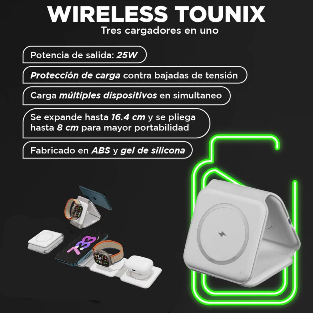 CARGADOR WIRELESS MODS-724 TOUNIX - XAEA - BLANCO - Imagen 5