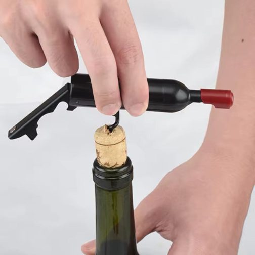 DESCORCHADOR DE VINO MODS-789 - ST - NEGRO - Imagen 2