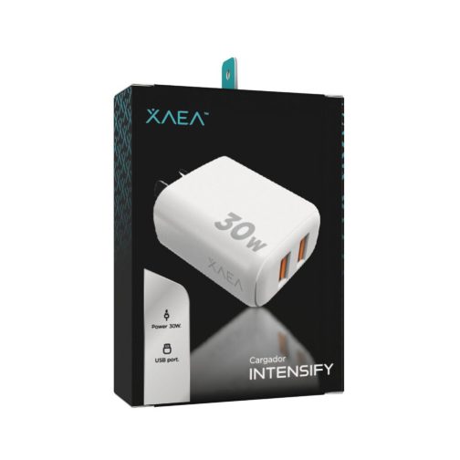 CARGADOR 220V MODX-A015 - INTENSIFY - 2USB - XAEA - BLANCO