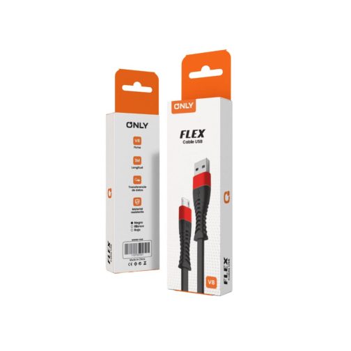 CABLE USB MOD 121 - ONLY - V8 - NEGRO