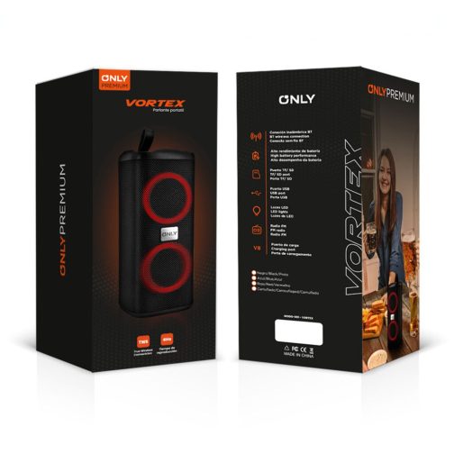PARLANTE 3'' MODO-001 VORTEX - ONLY - ROJO