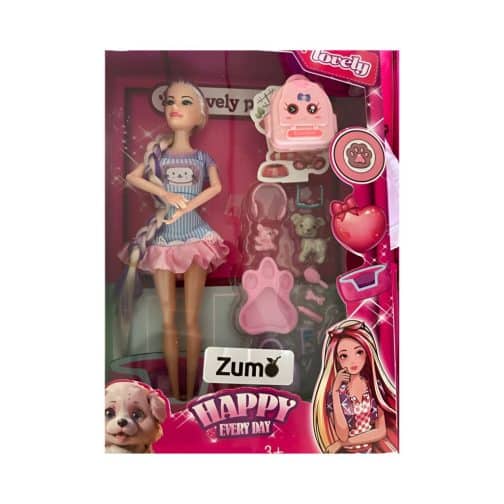 MUÑECA PUPPY LOVELY DX126A - ZUMO - VIOLETA