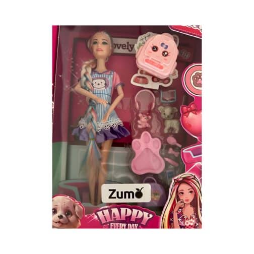 MUÑECA PUPPY LOVELY DX126A - ZUMO - CELESTE
