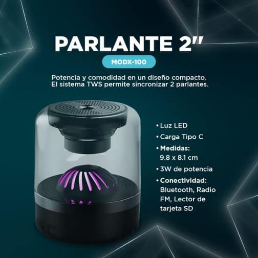 PARLANTE 2'' MODX-100 - XAEA - NEGRO