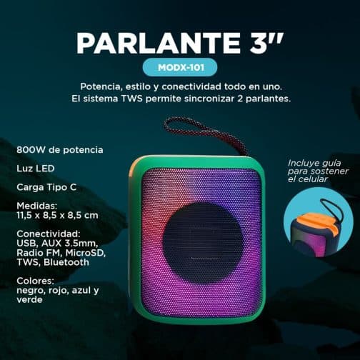 PARLANTE 3'' MODX-101 - XAEA - VERDE - Imagen 5
