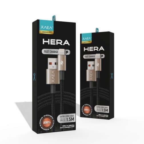 CABLE USB LIGHTNING MODX-102 - HERA - XAEA - DORADO CHAMPAGNE - Imagen 3