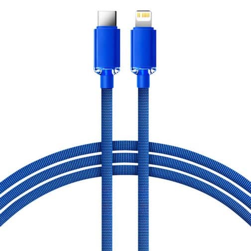 CABLE TIPO C - LIGHTNING MODX-098 - ATHENEA - XAEA - AZUL METAL - Imagen 2