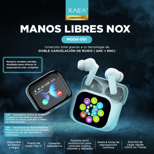 MANOS LIBRES TWS - NOX - MODX-051 - XAEA - BLANCO - Imagen 5