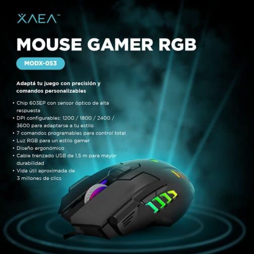 MOUSE GAMER MODX-053 X-WING- XAEA - BLANCO - Imagen 2