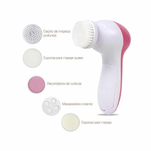 CEPILLO FACIAL PILA 5 CABEZALES MODS-862 - ROSA - Imagen 2