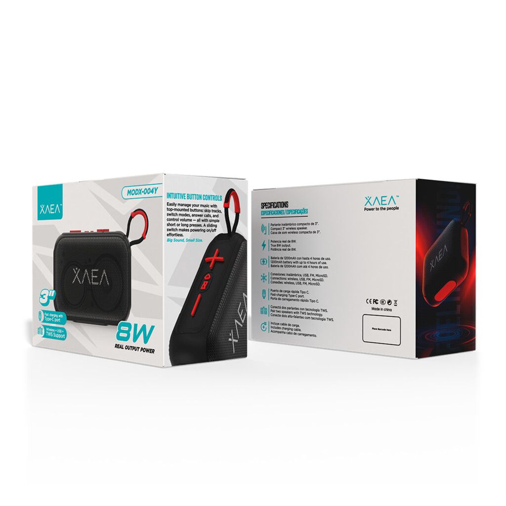 PARLANTE PEQUEÑO MODX-004Y - XAEA - NEGRO