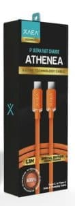 CABLE ATHENEA TIPO C-C EDICION ESPECIAL MODX-00F3 - XAEA - NARANJA