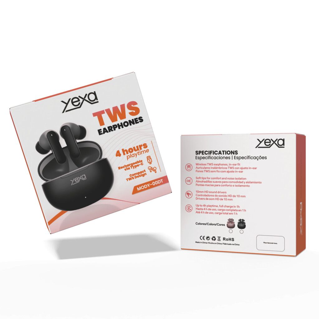 MANOS LIBRES TWS MODY-00DT - YEXA - NEGRO