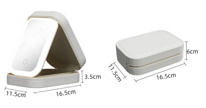 JOYERO PORTA MAQUILLAJE C/LUZ LED MODV-00JT - VARIOS - BLANCO - Imagen 2