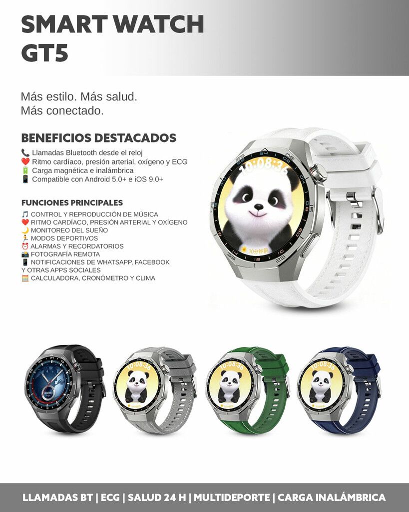 SMART WATCH GT5 MODV-00GF - VARIOS - BLANCO - Imagen 2