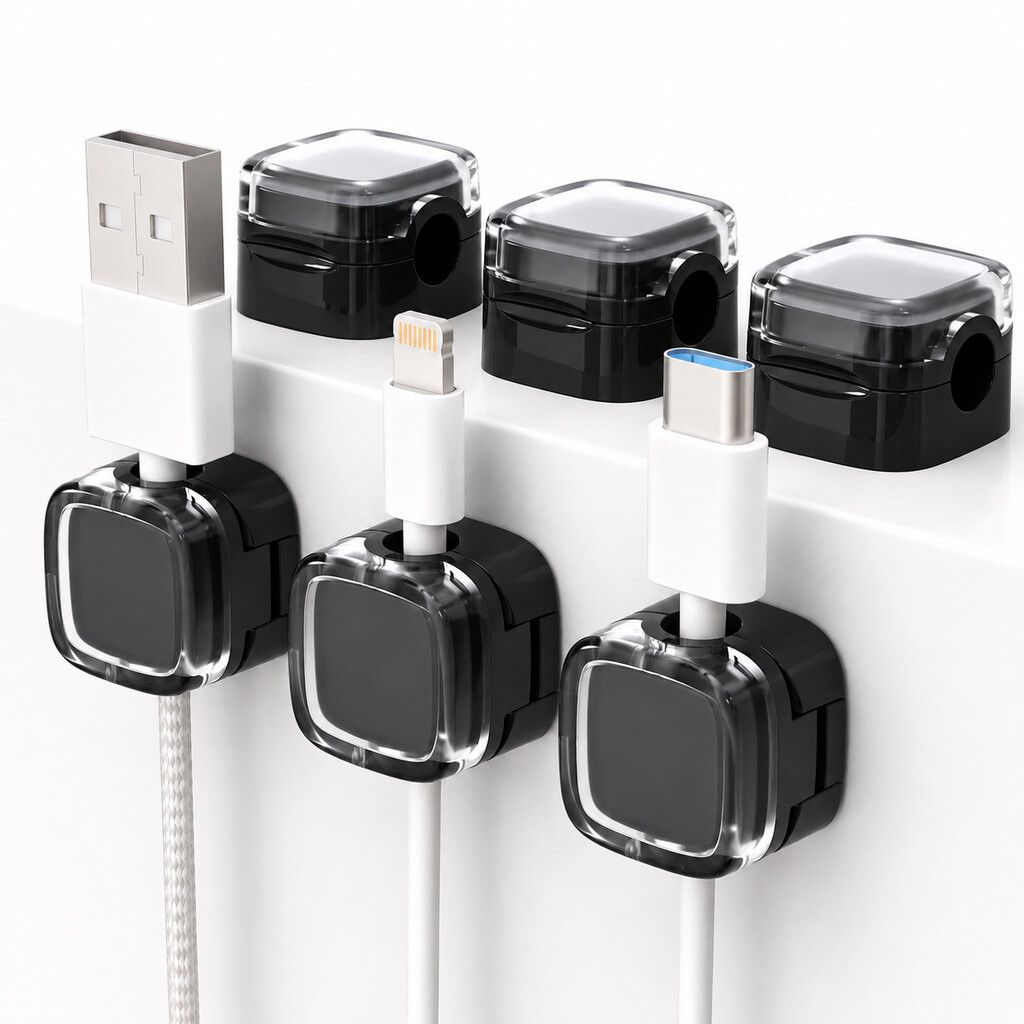 ORGANIZADOR PARA CABLES MAGNETICO PACK X 6 MODV-00DN - VARIOS - NEGRO